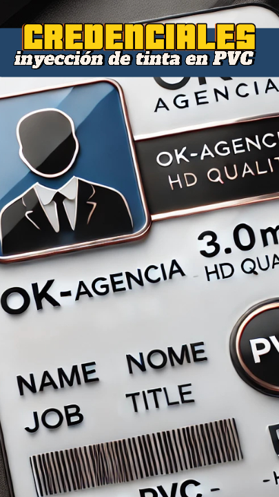 Credenciales pvc 3mm impresion en tinta HD www.ok-agencia.com